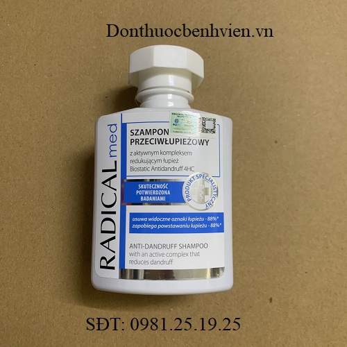 Dầu gội sạch gàu Radical med xanh 300ml